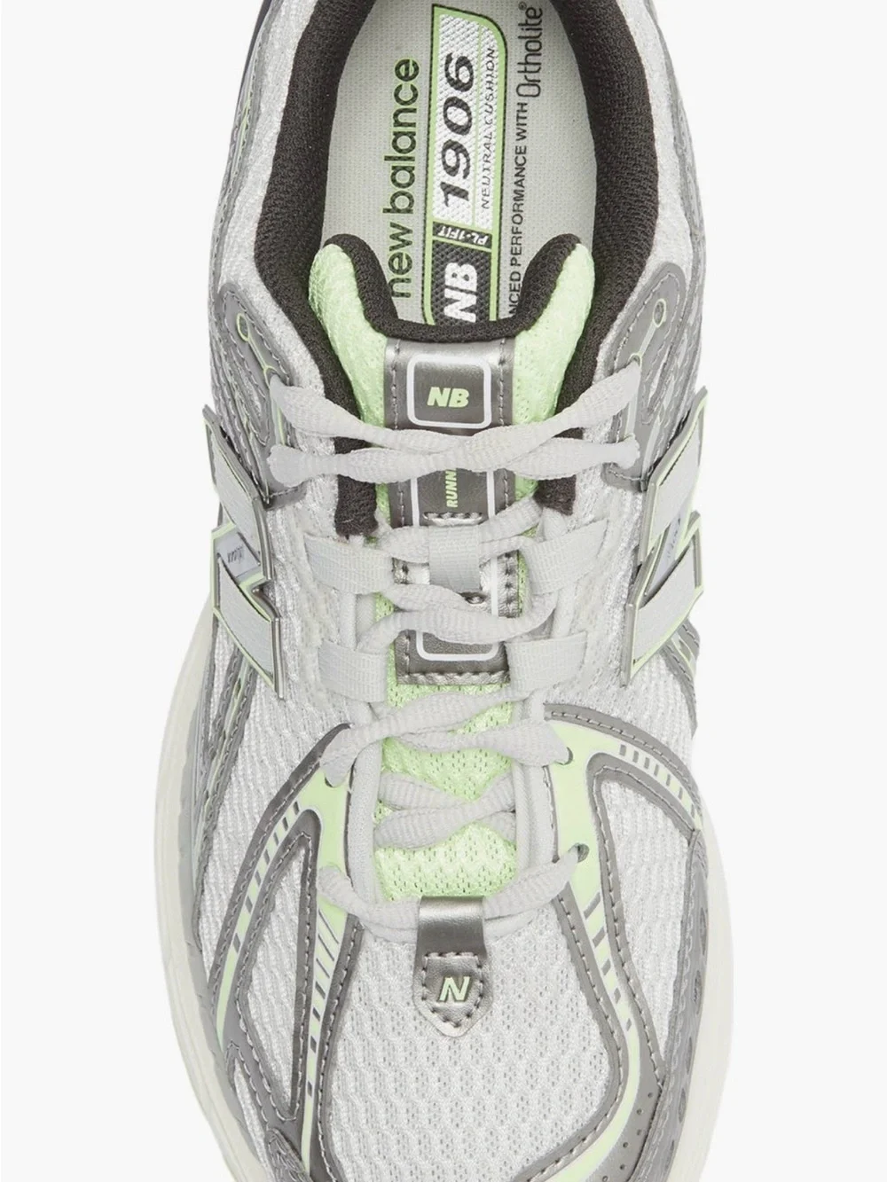 New Balance Gray & Light Green Athletic Runner